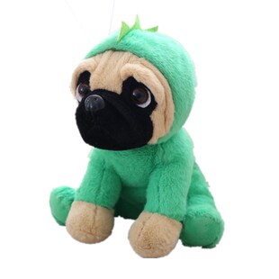 创意戴帽子狗狗毛绒玩具变身恐龙仿真沙皮狗公仔活动礼品抓机娃娃