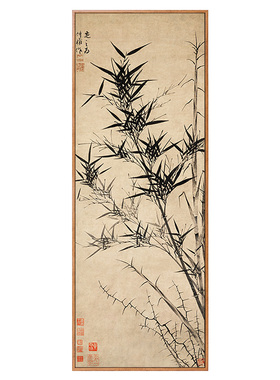 《新篁图》新中式玄关竹子画仿古