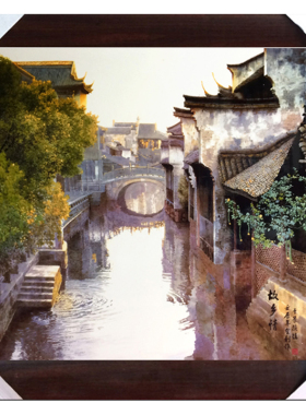 新中式风正方形客厅装饰画