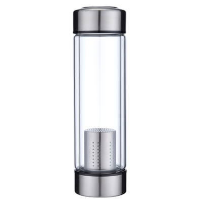 茶水分离过滤高档便携双层玻璃杯