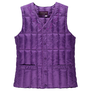 秋冬中老年女装羽绒棉马甲女韩版短款大码坎肩保暖背心内穿妈妈装