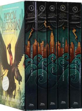 现货 波西杰克逊系列 神火之盗 魔兽之海 5本套装 带海报 英文原版 Percy Jackson and the Olympians Rick Riordan 莱尔顿