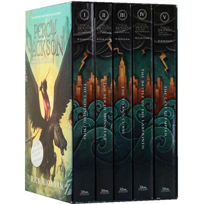 现货 波西杰克逊系列 神火之盗 魔兽之海 5本套装 带海报 英文原版 Percy Jackson and the Olympians Rick Riordan 莱尔顿