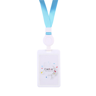 卡仕达CG3伸缩证件卡套可拉伸工作证带挂绳定制印字门禁卡套员工卡工号牌厂牌配易拉扣吊绳工作牌挂牌饭卡套