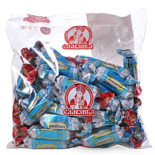 俄罗斯进口酸奶威化糖鲜奶威化奶油夹心白巧克力糖果斯拉夫系列糖