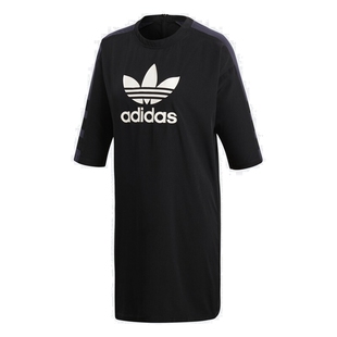 Adidas/三叶草 女子TEE DRESS JULY长款休闲运动服连衣裙DP8593