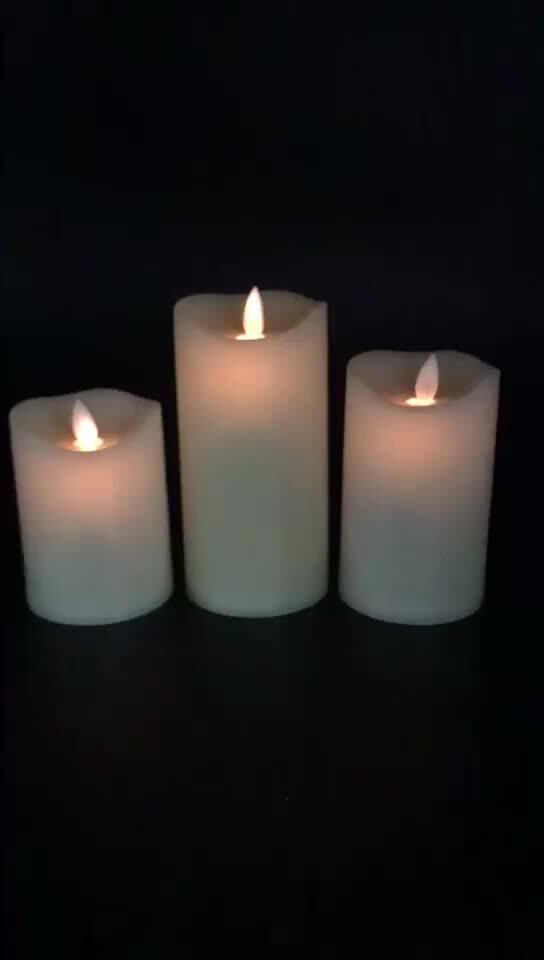 Moving Wick Dancing Flame Flickering Led Candle With 10 Keys Timer