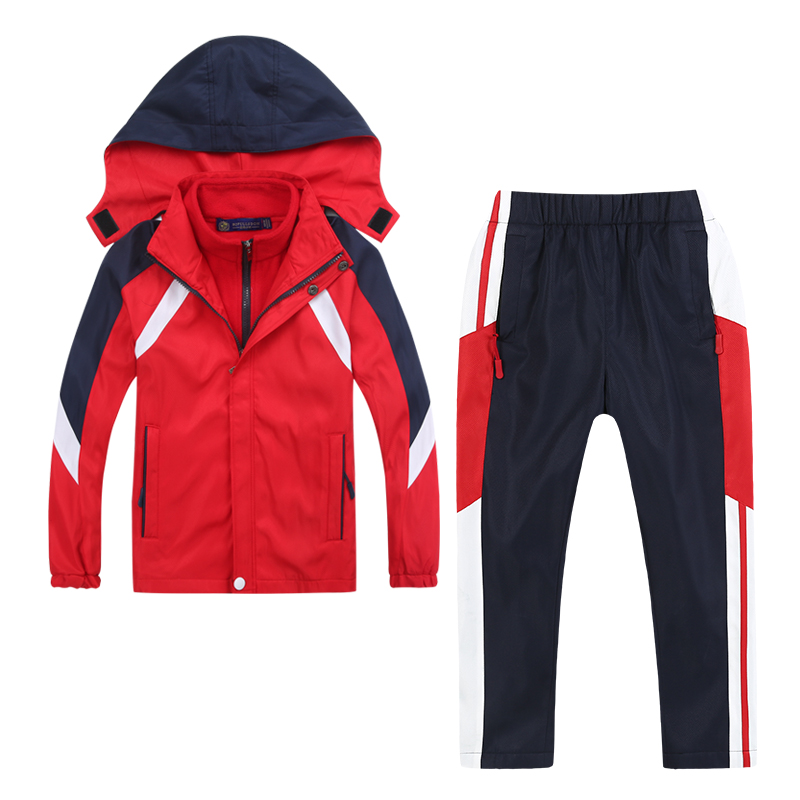 幼兒園園服秋冬裝英倫風(fēng)班服小學(xué)生校服套裝兒童冬季沖鋒衣三件套