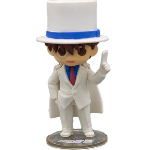 名侦探柯南手办正版Q版全套怪盗基德公仔扭蛋小兰模型品 汽车摆件