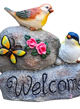 花园小院子户外树脂卡通风摆件