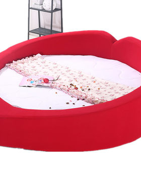 心形简约现代风双人大圆床新品