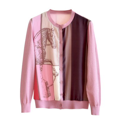 欧洲站新款宽松针织衫开衫女春装