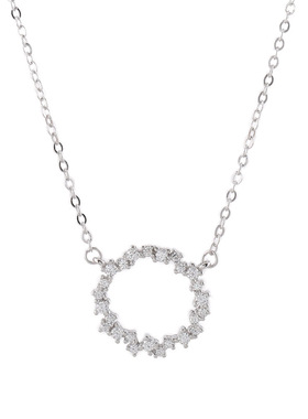 s925纯银蓝色的大海的女闪亮项链