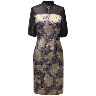 蝶恋梓玥 改良版旗袍桑蚕丝少女旗袍年轻款日常可穿崔万志旗袍女
