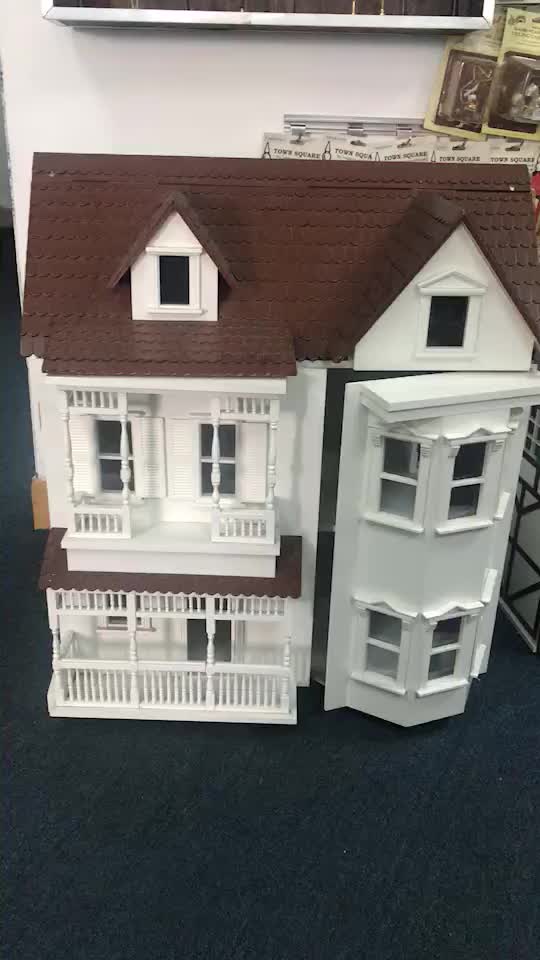 1/12 Pink DIY Mini Wooden Dolls Miniature House Handicraft Assemble Toys KitPF 