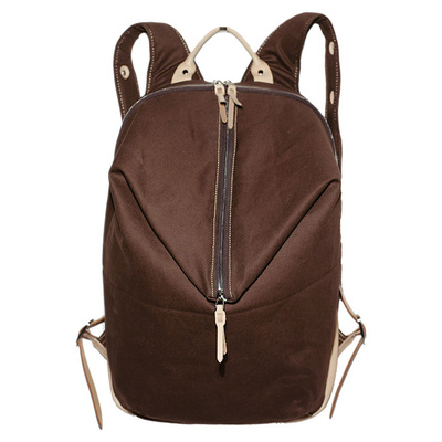 it小众设计拼接牛皮复古双肩包