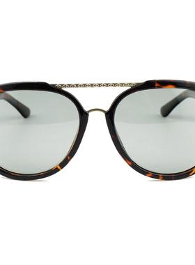 大框变色两用韩版复古透明墨镜