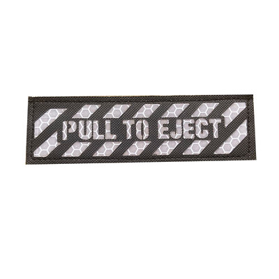 激光切割士气章 PULL TO EJECT反光拉动弹射警示标魔术贴章背包贴