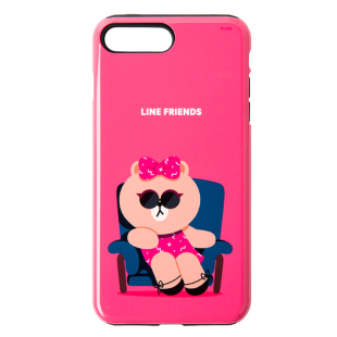 ！Line Friends布朗熊iPhoneX手机壳丘可苹果X双层防摔保护套