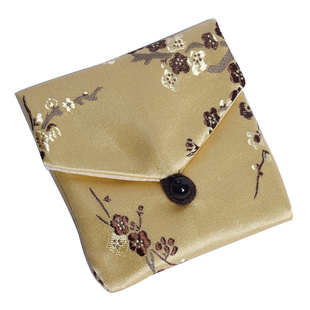 手工刺绣小布袋子饰品首饰包装袋项链耳钉珠宝戒指小锦囊翻盖纽扣