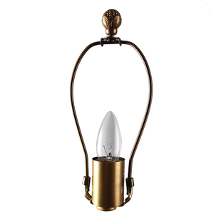 灯具配件美式台灯落地灯顶部卡扣E27灯罩牛角叉支架美的顶球灯头