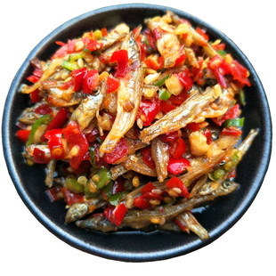 竹乡飘飘香辣小鱼仔剁椒小鱼下饭下酒菜辣椒酱超辣开胃菜瓶装熟食