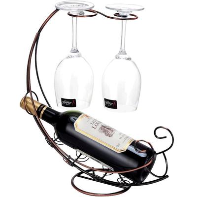 轻奢风金色酒柜装饰摆件架红