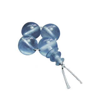 【幽悠居】天然玻璃体海蓝宝佛头佛塔套珠十八子手串佛珠项链配饰