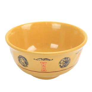 A5密胺仿瓷餐具龙凤呈祥面碗老上海千里香馄饨碗平底浅盘菜盘商用