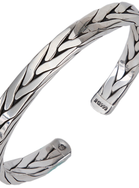 情侣时尚个性风韩版编织款银手镯