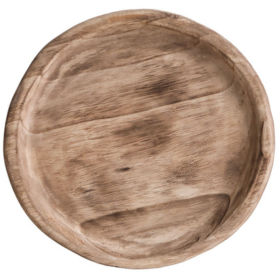 左岸麦田木器之美泡桐圆形托盘