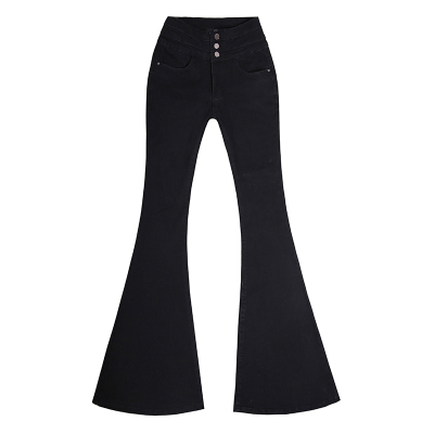 高腰提臀收腹加绒大喇叭牛仔裤女