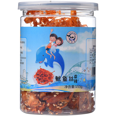 香辣鱿鱼丝500g袋 芝麻蜜汁 香辣味零食特产海鲜小鱼干真鱿鱼肉