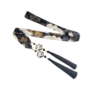 侠古与梦 发带古风汉服流苏黑色中国风束发男女抹额配饰发绳发饰