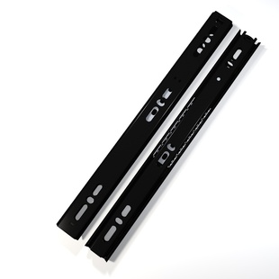 二节抽屉导轨办公桌键盘滑道 小型三节壁画轨道 橱柜衣柜滑轨加厚