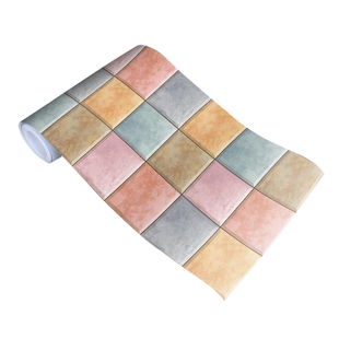 自粘墙贴壁纸卫生间防水瓷砖贴纸装饰仿古地砖地板贴厨房防油贴纸