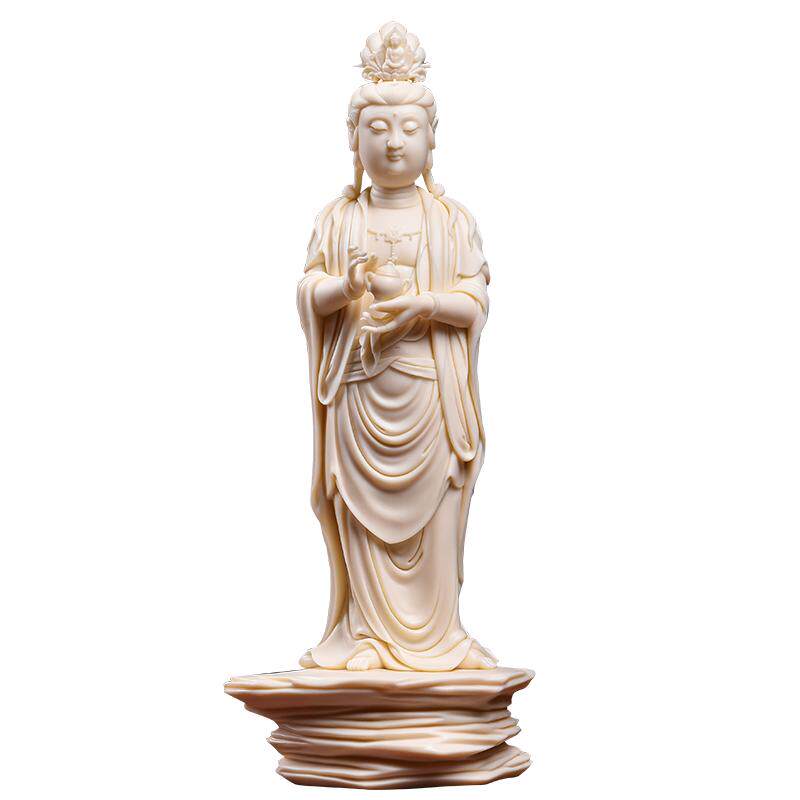 戴玉堂陶瓷摆件《琉璃观音菩萨像》林建胜佛像供奉家用客厅艺术品