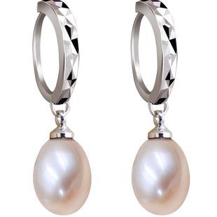 天然珍珠S925纯银耳扣真的淡水珍珠耳环长款女气质时尚2025防过敏