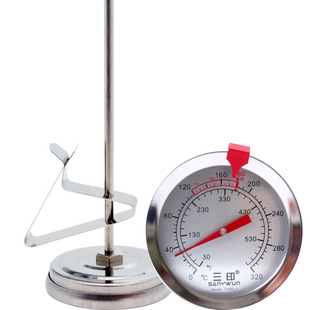 正品三印家用厨房食品温度计油温 奶粉水温液体食物高精度加长型