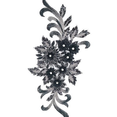 diy黑色装饰刺绣手缝花边辅料