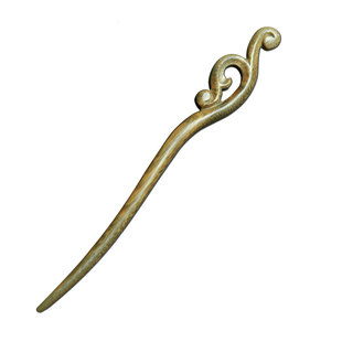 绾青丝手工绿檀木簪子 小花藤 古典盘发发饰头饰精雕 妇女节礼物