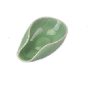 云上 茶荷青瓷茶具配件茶匙醒茶陶瓷茶则白瓷茶荷赏茶铲竹木茶勺