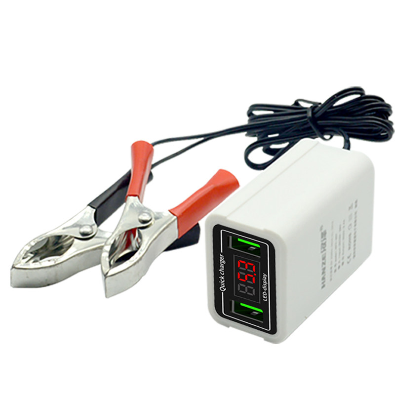 电瓶车手机充电器12V24V通用摩托车电瓶车载快充蓄电池usb转接头