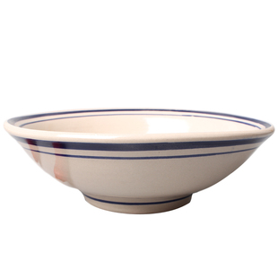 国潮土菜碗陶土蒸碗陶碗粗碗农家菜中式简约双线陶瓷碗蒸饭碗酒碗