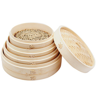 家用蒸笼 竹蒸笼小笼包加深 竹制蒸笼竹笼屉包子蒸笼手工蒸屉蒸格