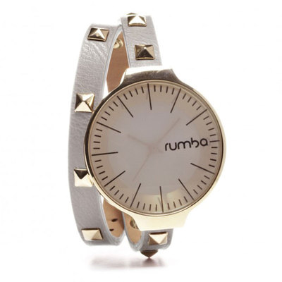 rumbatime美国双层铆钉刻度表带