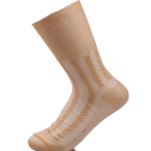 牡丹牌 中老年女士锦纶丝松口丝袜雕花尼龙短袜卡布隆防臭袜子