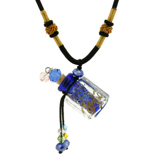 女香薰香水分装散香琉璃精油瓶吊坠项链胎毛朱砂储物容器纪念挂件