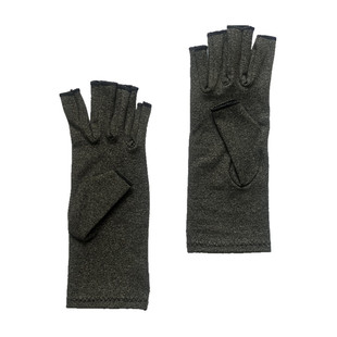 出口灰色单层棉半指手套触屏露指高弹力护指关节保健护理秋冬季