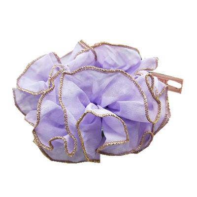 双层木耳边发绳夸张丸子头